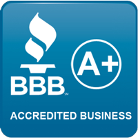 image of BBB logo. Earnest Watkins Construction is proud to be a BBB (Better Business Bureau) A+ Rated Commercial and Residential Remodeling Business!
